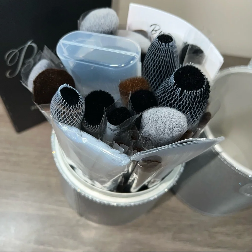 Bueart Design 36 Piece PRO Grade Pony Goat Synthetic Makeup Brush Set & Holder
